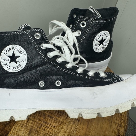 Converse All Star Lugged Platform High Top Leather Trainers Women's Sz 9 - Picture 2 of 10